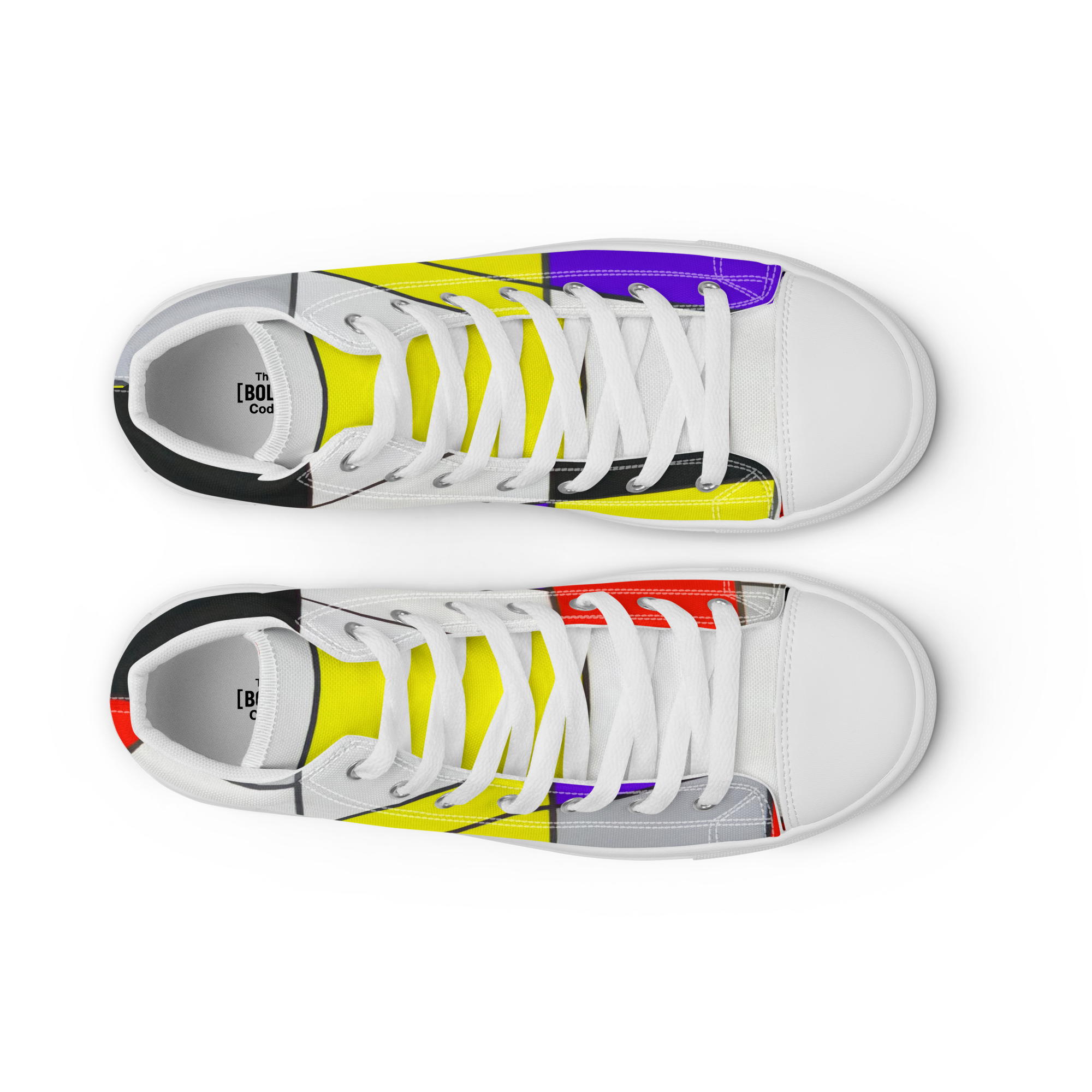 Step into art history."Best foot forward, zoals het hoort, geïnspireerd door basketbalschoenen"