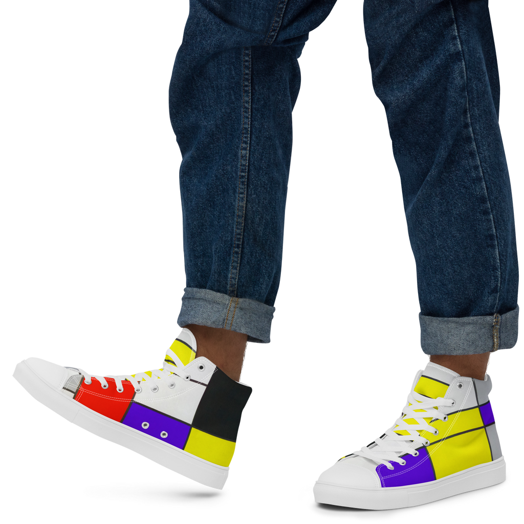 Step into art history."Best foot forward, zoals het hoort, geïnspireerd door basketbalschoenen"